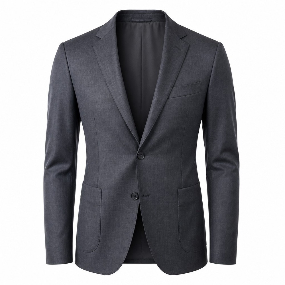 Bonobos 42R‎ Slim Fit Blazer Charcoal Grey Wool Blend Lanificio Comero Italian
